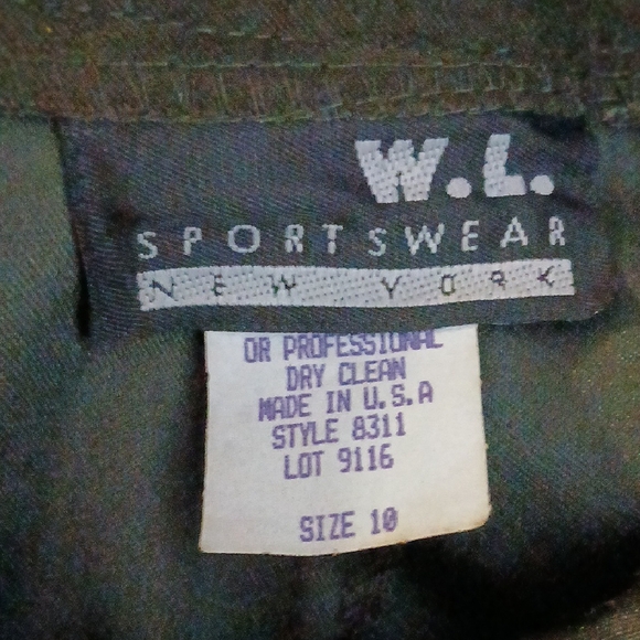 W.L. Sportswear New York Women's Corduroy Pants - Dark Green Size 10 - Picture 2 of 4